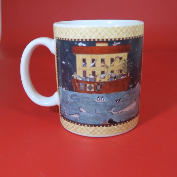Lang and Wise 1999 Noah's Comforting Quilts Coffee Collector's Mug - Picture 5 of 9